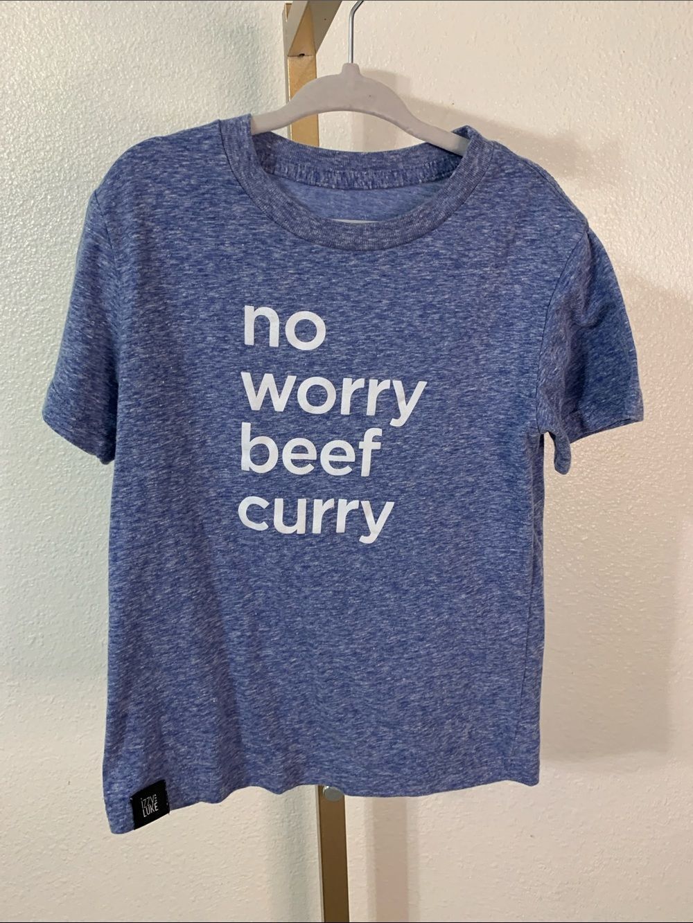 Kids Blue 'No Worry Beef Curry' Graphic Tee